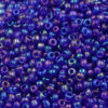 Opaque iridescent seed bead blue