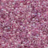 Transparent iridescent seed bead purple
