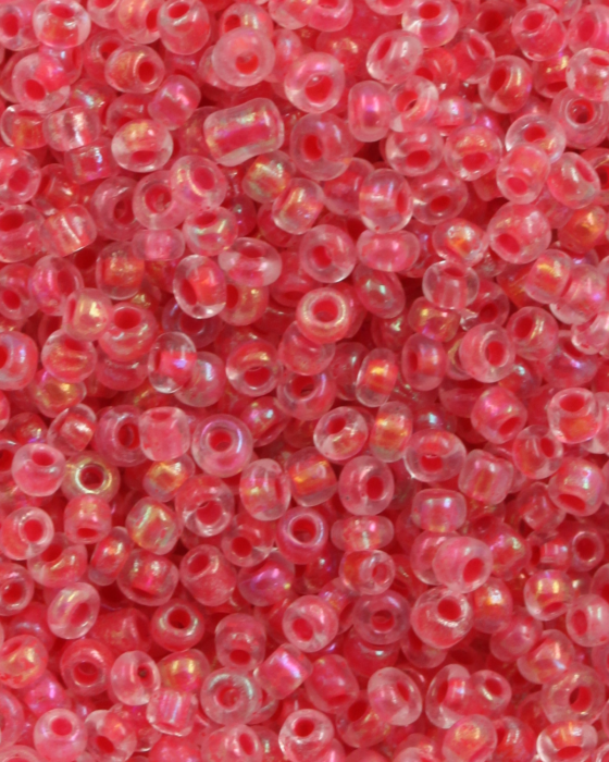 Seed beads 2mm Clear and Pink