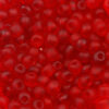 Frosted Seed beads size 6 red