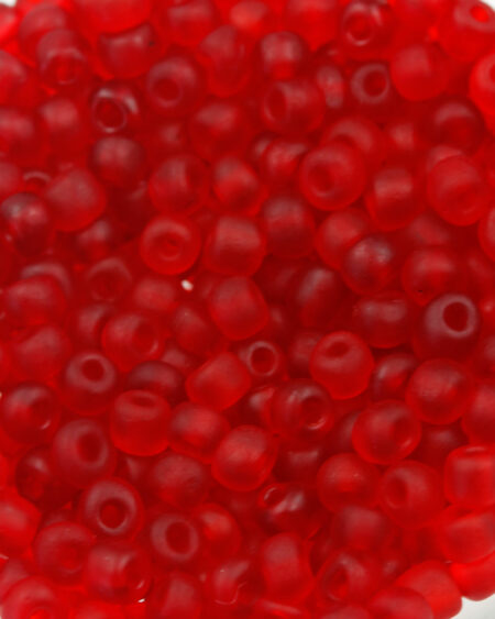 Frosted Seed beads size 6 red