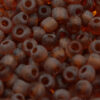 Frosted Seed beads size 6 amber