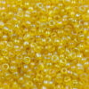 Transparent iridescent seed beads size 11 Yellow Iridescent