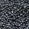 Opaque iridescent seed bead gunmetal