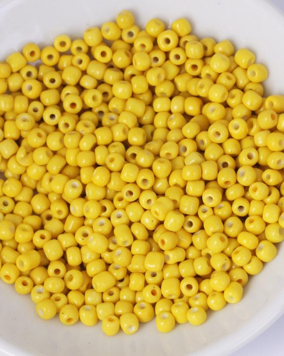 seed beads size 6 opaque yellow