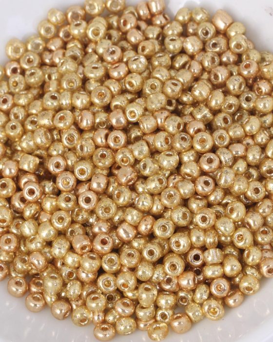 seed beads size 6 Metallic gold