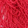 Plastic Rice Beads 3.5mm. Christmas Red