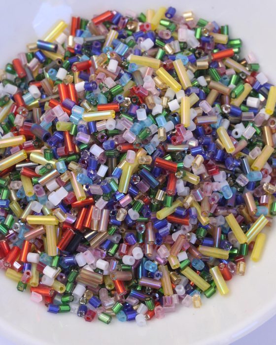 bugle beads mix colour
