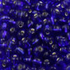 Silver lined Seed beads size 6 royal blue