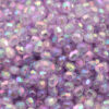 Plastic faceted round beads 3.5mm Purple