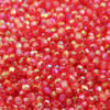 Plastic faceted round beads 3.5mm Red