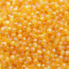 Plastic faceted round beads 3.5mm Orange