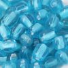Handmade round creases glass beads 8-9mm Turquoise