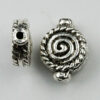 Metal bead with relief pattern - Sold by the pack , 10 pieces per pack