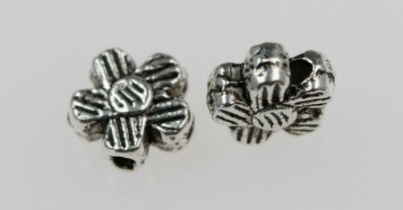 4 x 6 mm Flower beads with lines - Sold by the pack , 20 pieces per pack
