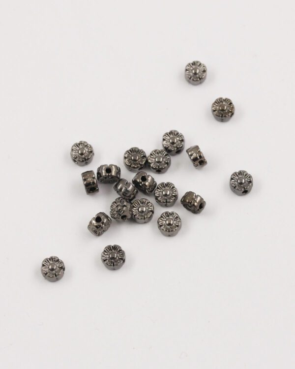 flower beads 3x5mm Black