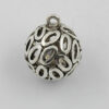 metal o ball pendant antique silver