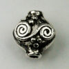 Metal bead with relief pattern - Sold by the pack , 10 pieces per pack