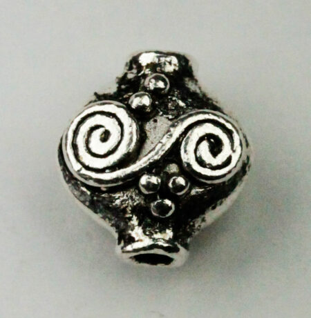 Metal bead with relief pattern - Sold by the pack , 10 pieces per pack