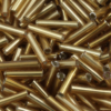 Bugle Beads 10 mm Gold Silver Lined