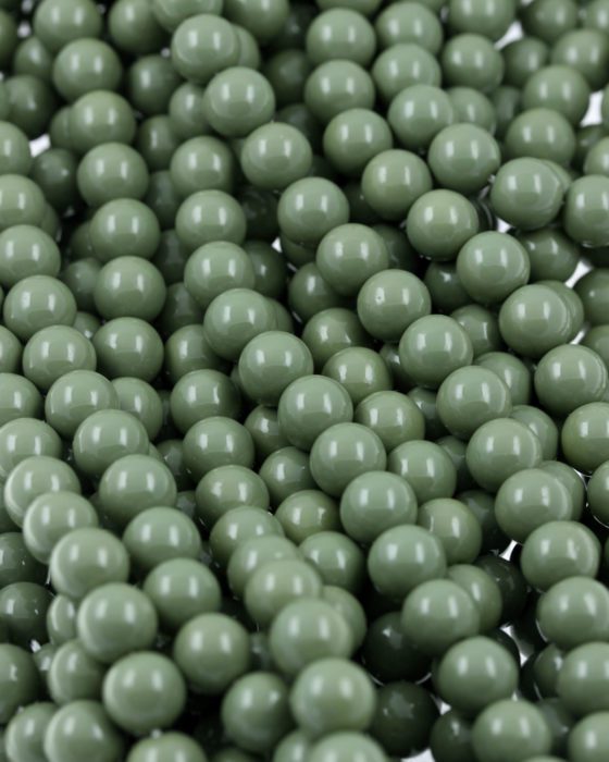 Imitation glass pearls sage green