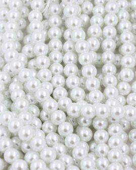 glass pearls 8mm white