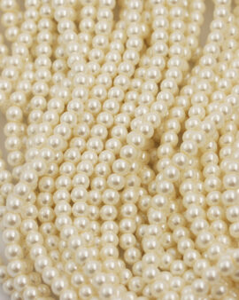 Glass pearls 4mm Cream