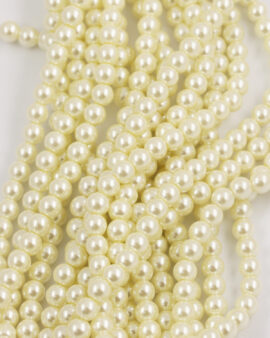 Imitation glass pearl 6mm Vanilla
