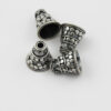 Sterling silver Bell Cap with Dots 13mm.