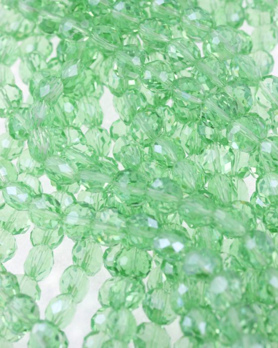 flat round crystal beads chrysolite