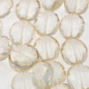 flat oval crystal beads champagne