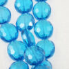 flat oval crystal beads aquamarine
