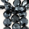 flat oval crystal beads black ab