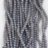 Faceted rondelle 3x4mm Grey