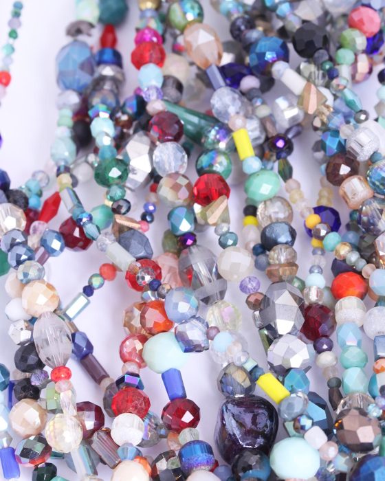 Multi shapes and colours crystal beads