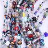 Multi shapes and colours crystal beads