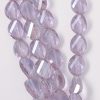 Cut crystal oval beads Violet
