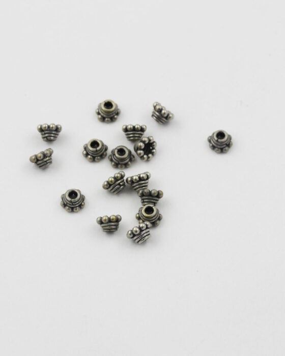 Sterling silver Bead Cap 4x6mm