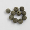 silver round granulated beads 9mm