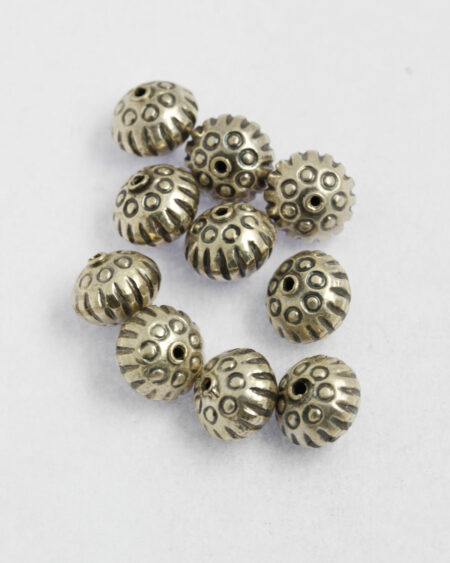 sterling round with circle bead
