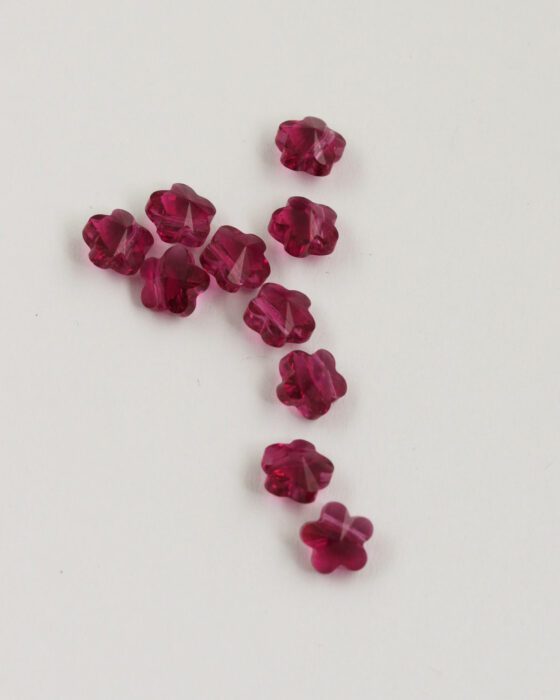Swarovski crystal flower beads 8mm Fuschia