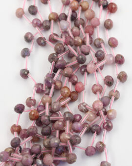 Ruby Teardrop 5x6mm. Natural gemstones faceted teardrop Sold per strand of 20 beads