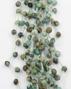 African Turquoise Teardrop 5x6mm. Sold per strand of 20 beads