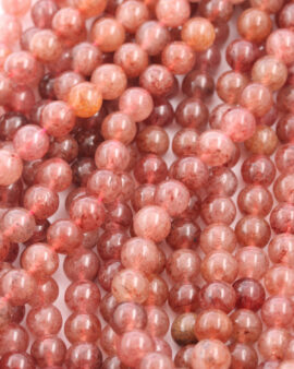 strawberry quartz round beads 8mm