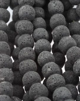 Lava beads 16mm black