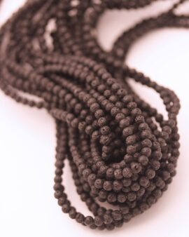 Lava beads 4mm black
