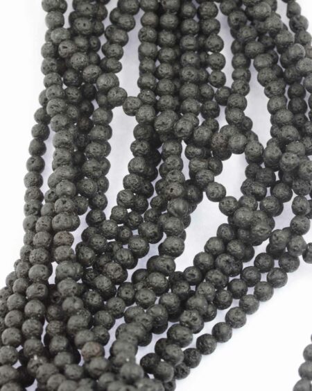 Lava beads 6mm black