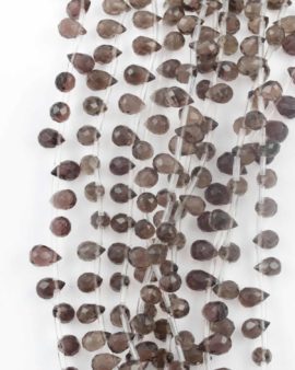 Faceted teardrop bead 8x10mm. Sold per strand, approx.50 beads