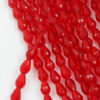 teardrop faceted bead red