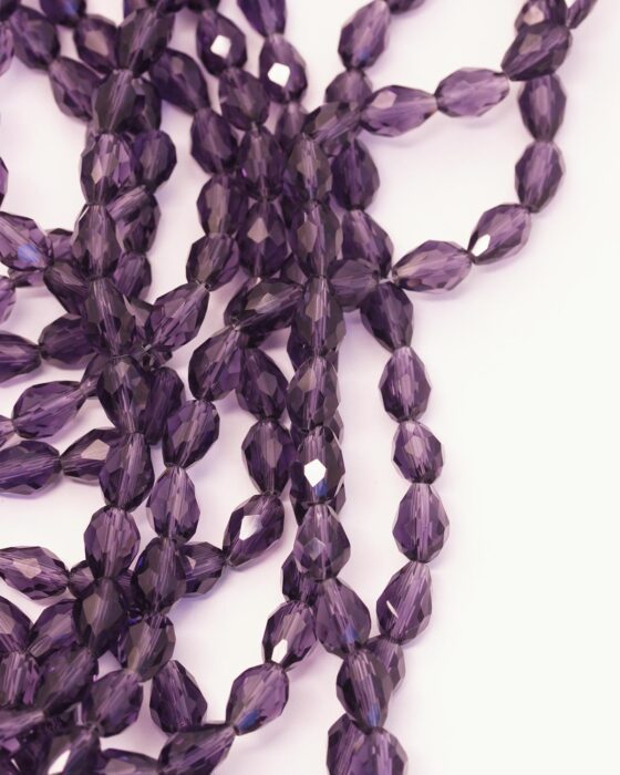 Glass teardrop beads Amethyst